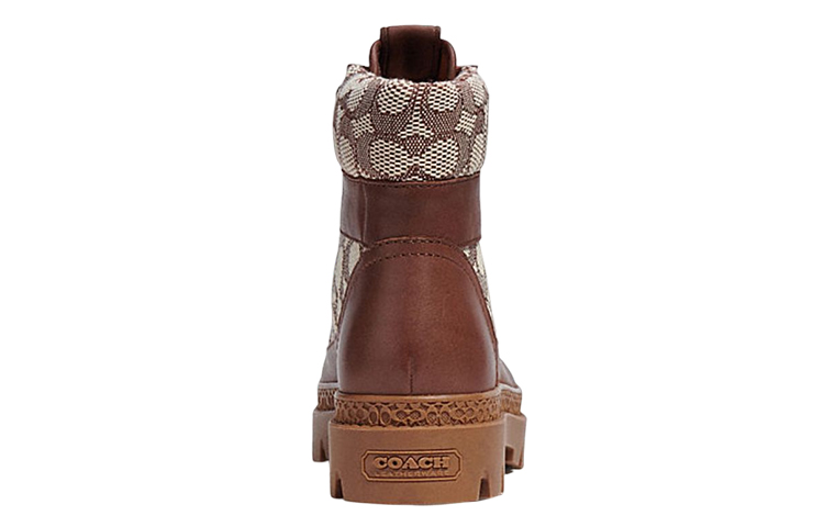 (W) Coach Leather Classic Signature Jacquard Boot 'Brown' 圖 4