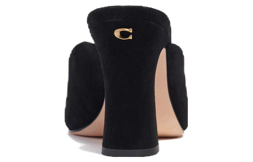 (W) Coach Leather CMFT Open-Toe Slide 'Black' 圖 4