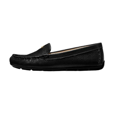 (W) Coach Leather Fashion Sneaker 'Black'