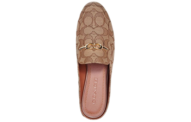 Shop (W) コーチ レザー フラットシューズ (ブラウン) C5771_KHSD