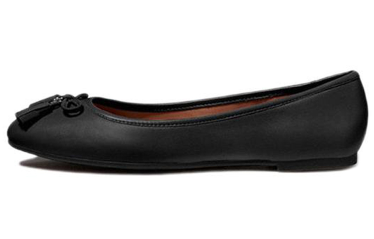 (Women) Coach Leather Flat 'Simple Fashion Black' FG2941_BLK