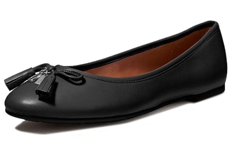 Lookbook (W) Coach Leren Platte Schoen ''Eenvoudige Mode Zwart'' FG2941_BLK