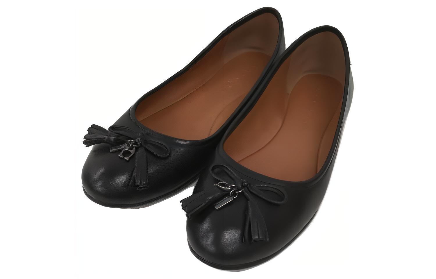 Purchase (W) Coach Leren Platte Schoen ''Eenvoudige Mode Zwart'' FG2941_BLK