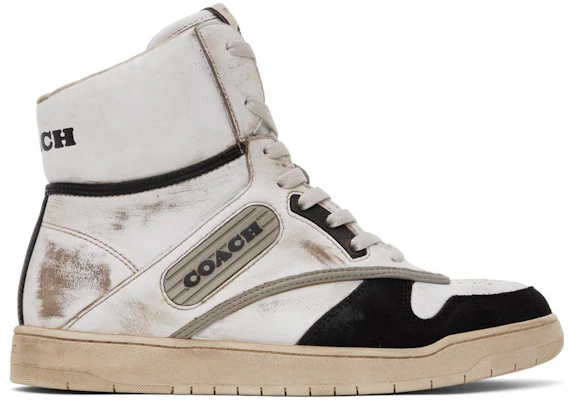 (W) コーチ レザー ハイカットスニーカー ベージュ/黒 CK946_WTBK Order (W) コーチ レザー ハイカットスニーカー ベージュ/黒 CK946_WTBK