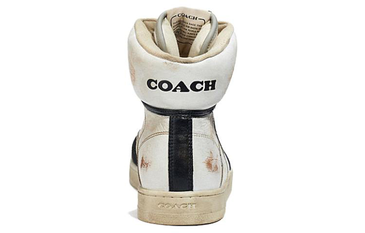 Purchase (W) コーチ レザー ハイカットスニーカー ベージュ/黒 CK946_WTBK