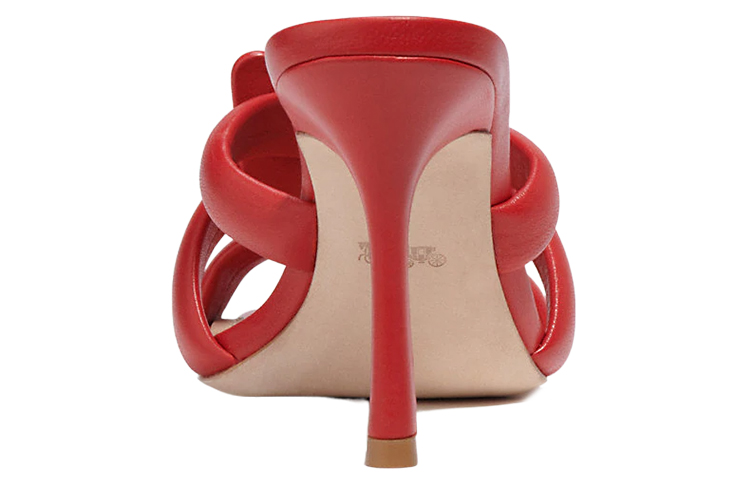 (W) Coach Leather High Heel Slide 'Red Ribbon' 圖 4