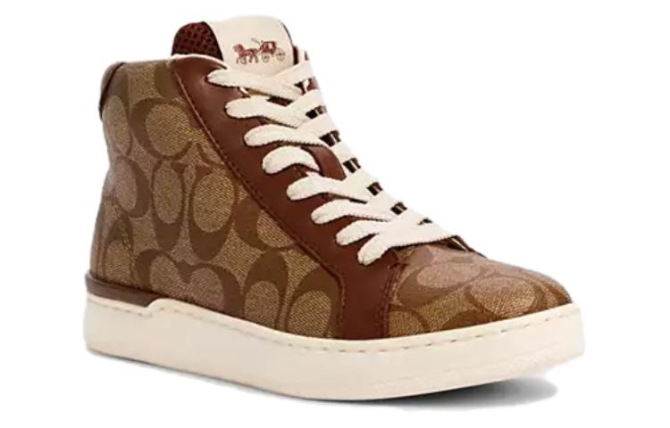 Lookbook (W) Coach Zapatillas de Cuero Cordones 'Fashion Brown' G5367_KHSD