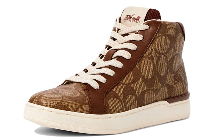 Shop (W) Coach Zapatillas de Cuero Cordones 'Fashion Brown' G5367_KHSD
