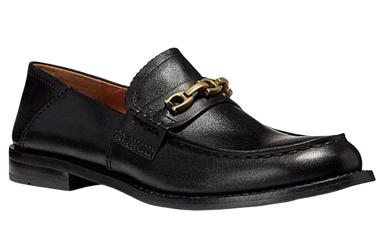 (W) Coach Leather Loafer 'Metallic Logo Black' 圖 2
