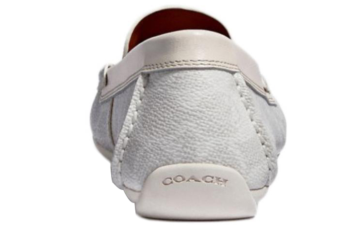 (W) Coach Leather Loafer 'White Grey' 圖 5