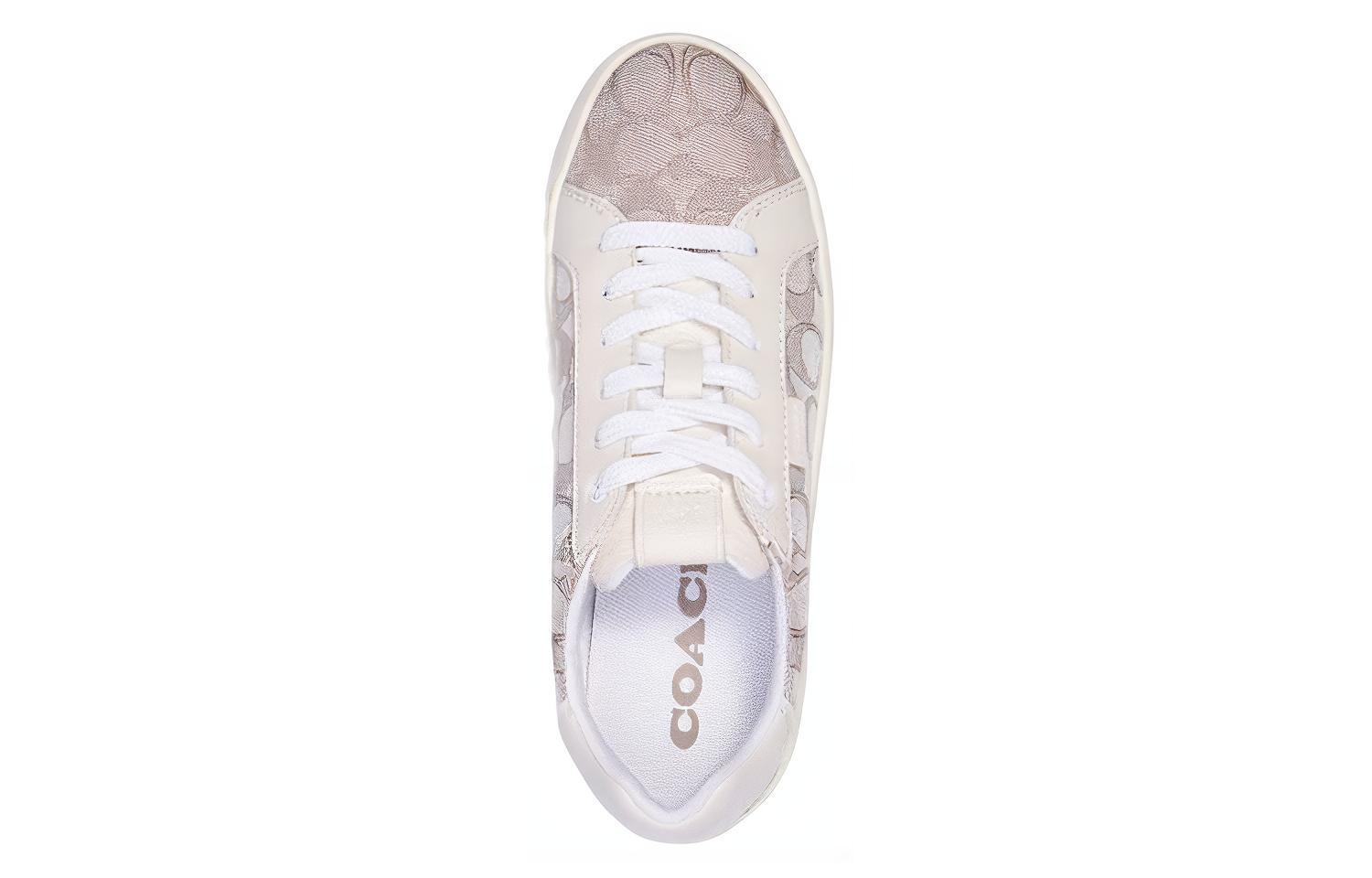 Shop (W) Coach Zapatillas de Cuero Low Top 'Gris Moda' G5037_E4V