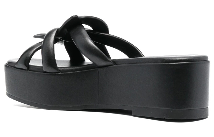 (W) Coach Leather Platform Open-Toe Slide 'Black' 圖 4