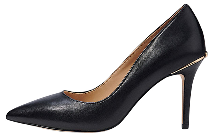 (Women) Coach Leather Pointed-Toe Stiletto High Heels '9cm Black' CC558_BLK