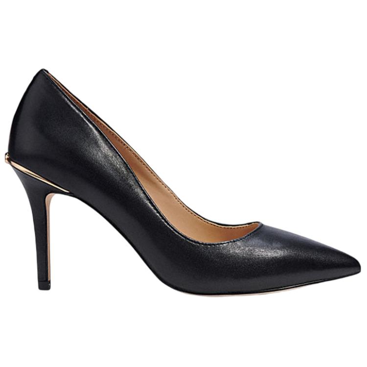 Order (Women) Coach Leather Pointed-Toe Stiletto High Heels '9cm Black' CC558_BLK