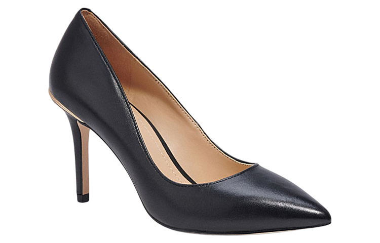 Lookbook (Women) Coach Leather Pointed-Toe Stiletto High Heels '9cm Black' CC558_BLK