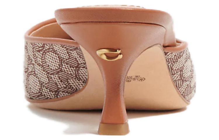 (W) Coach Leather Pointed Toe CMFT Slip-On Mules 'Brown' 圖 4