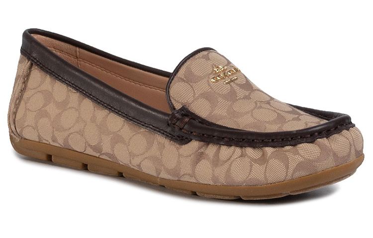 (W) Coach Leather Round-Toe Flats 'Brown' 圖 3