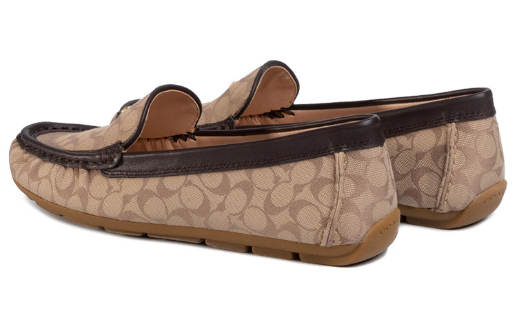 (W) Coach Leather Round-Toe Flats 'Brown' 圖 5