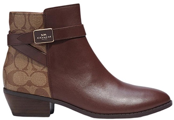 (Women) Coach Leather Round-Toe Lace-Up Boots 'Brown' CC627_UR1 Order (Women) Coach Leather Round-Toe Lace-Up Boots 'Brown' CC627_UR1