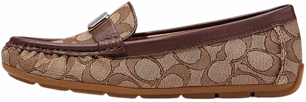 (Women) Coach Leather Round-Toe Slip-On 'Brown' CC639_UR7 (Women) Coach Leather Round-Toe Slip-On 'Brown' CC639_UR7
