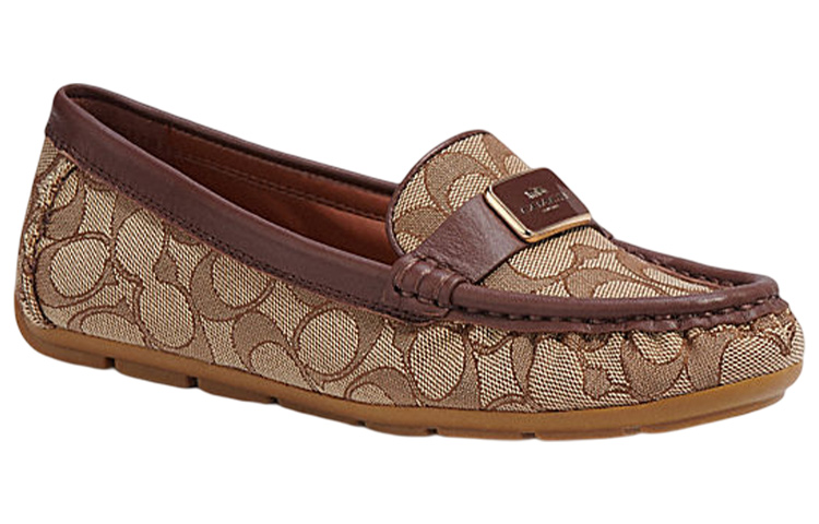 Order (W) (女性用) コーチ レザー ラウンドトゥ スリッポン『ブラウン』CC639_UR7 CC639_UR7