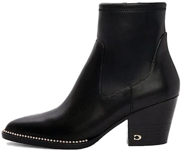 (W) コーチ レザー ラウンドトゥ ジップブーツ (黒) G4847_BLK Buy (W) コーチ レザー ラウンドトゥ ジップブーツ (黒) G4847_BLK