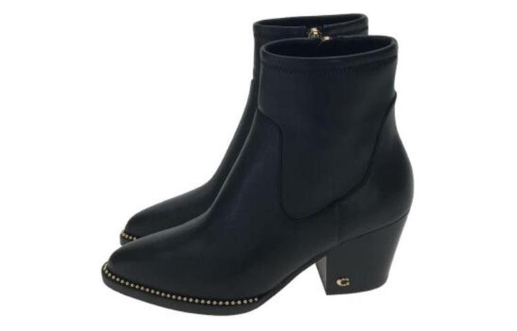 Lookbook (W) Coach Boot Kulit Bulat Resleting 'Hitam' G4847_BLK