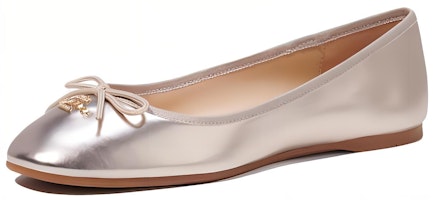 (Women) Coach Leather Round Toe Flat Slip-On 'Champagne Comfort' CD315_CHP (Women) Coach Leather Round Toe Flat Slip-On 'Champagne Comfort' CD315_CHP