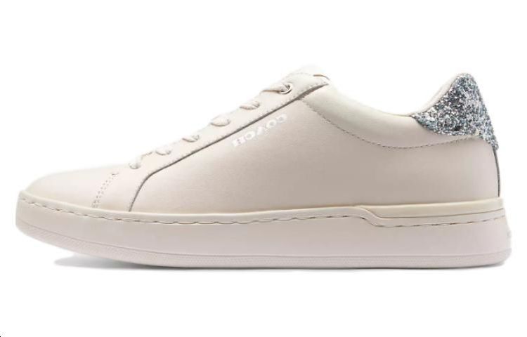 (Women) Coach Leather Round Toe Low-Top 'White' CP874_HASV