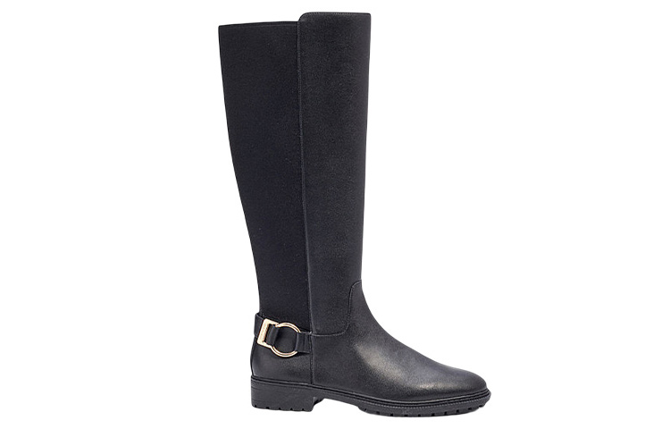Order (W) コーチ  レザー ジップ ハイカットブーツ (黒) C5767_BLK
