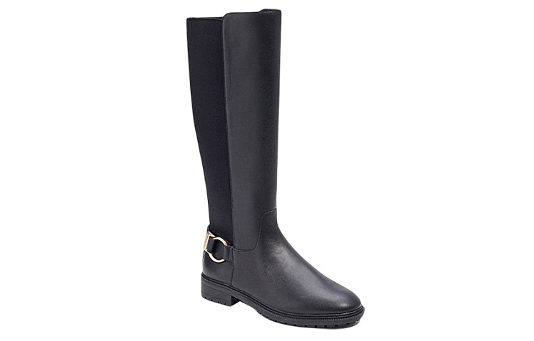 Lookbook (W) コーチ  レザー ジップ ハイカットブーツ (黒) C5767_BLK