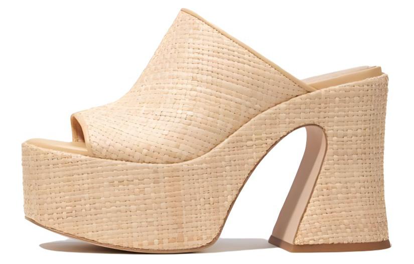 (W) Coach Leather Simple Fashion Slide 'Nude'