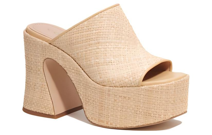 (W) Coach Leather Simple Fashion Slide 'Nude' 圖 3