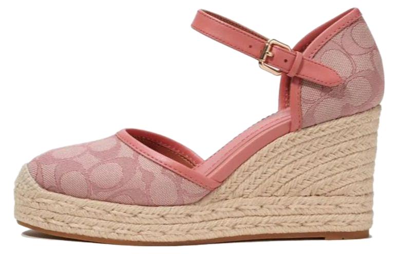 (Women) Coach Leather Simple Fashion Wedge 'Pink' C8911_PIN