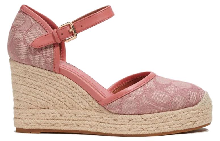 Order (W) Coach Sepatu Wedge Kulit Fashion 'Pink' C8911_PIN