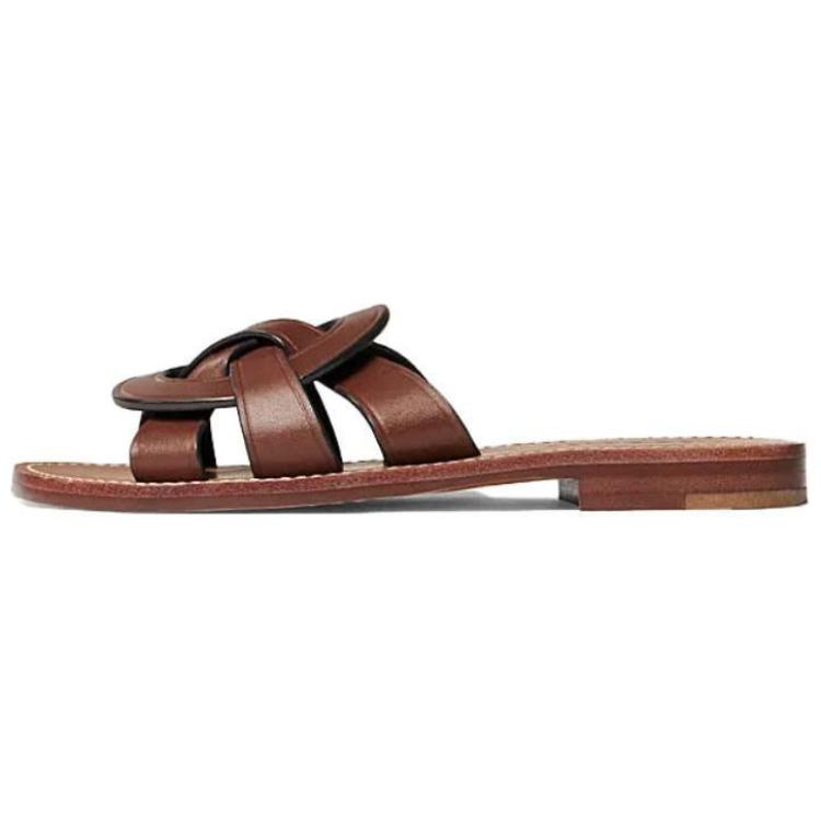 (Women) Coach Leather Slide 'Walnut' CI222_WAL