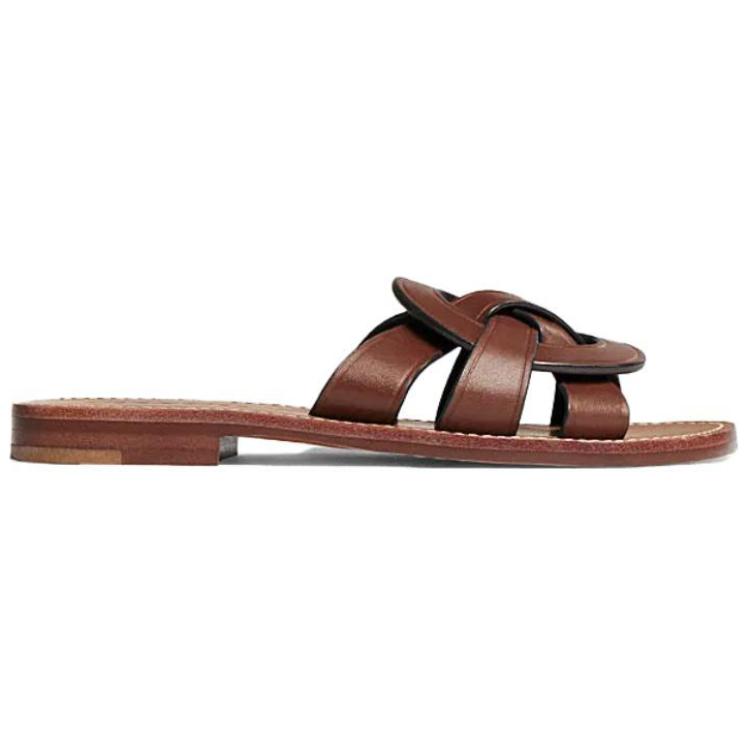 (W) Coach Leather Slide 'Walnut' 圖 2