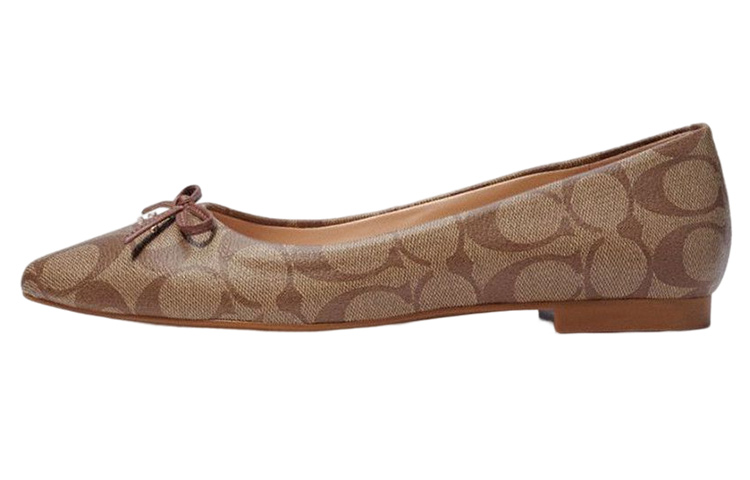(Women) Coach Leather Slip-On Flat 'Brown' C2913_KHSD
