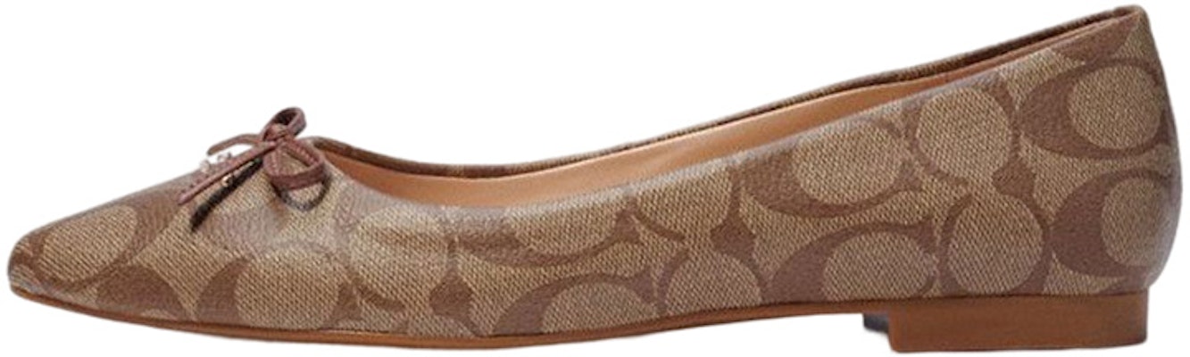 (Women) Coach Leather Slip-On Flat 'Brown' C2913_KHSD Buy (Women) Coach Leather Slip-On Flat 'Brown' C2913_KHSD