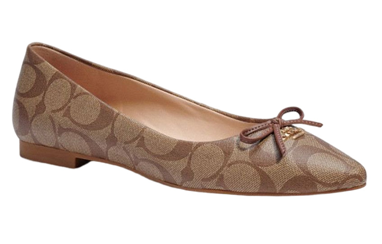 Lookbook (Women) Coach Leather Slip-On Flat 'Brown' C2913_KHSD