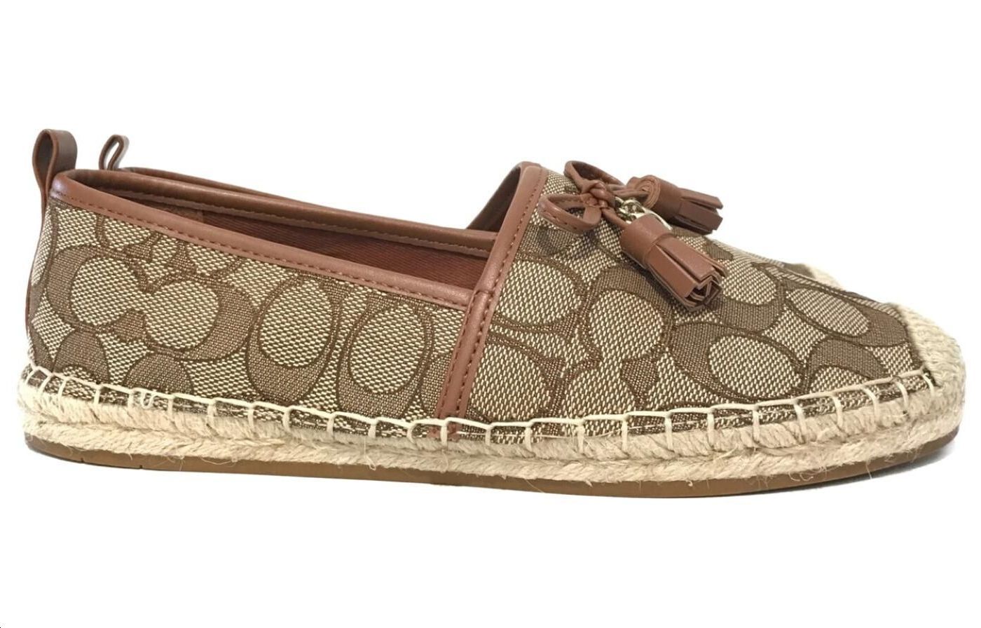 (W) Coach Leather Woven Flats 'Brown' 圖 2