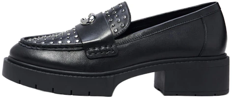 (Women) Coach Leela 'Polished Rivets Black Platform Loafer' CE309_BLK (Women) Coach Leela 'Polished Rivets Black Platform Loafer' CE309_BLK
