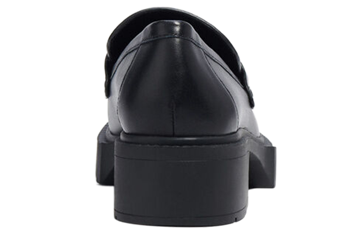 Shop (W) Coach Leela 'Polished Rivets Black Platform Loafer' Kasut Loafer Hitam Berplatform CE309_BLK