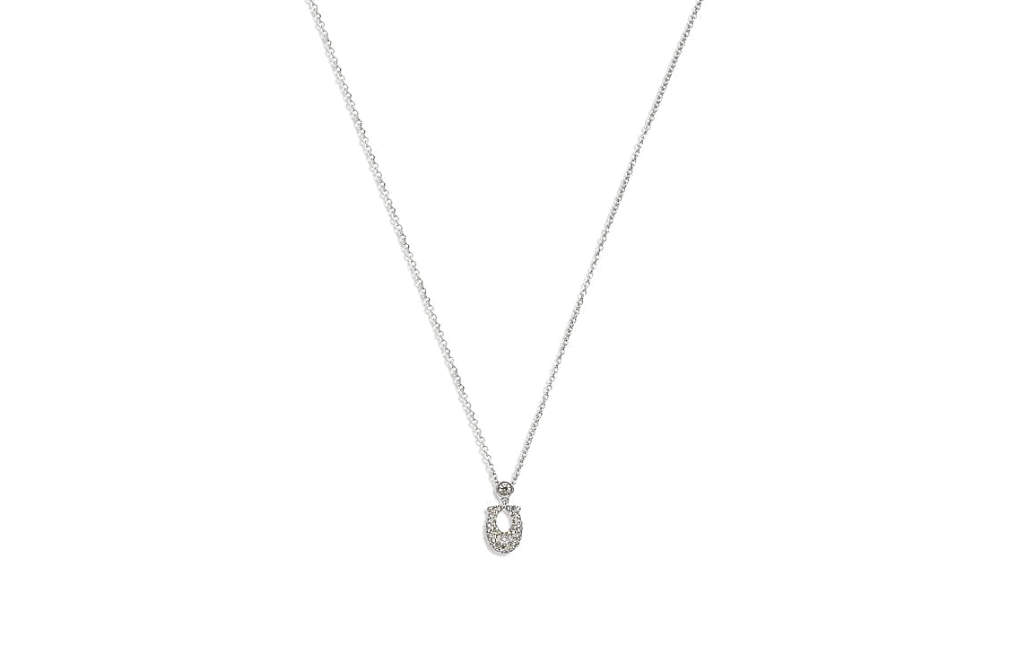 Order (W) Kalung COACH Desain Huruf Tembaga Wanita - Warna Perak CJ716-Q1E