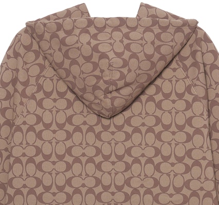 (W) COACH 女士字母标志印花棕色休闲连帽夹克。 C8773-E7V Shop (W) COACH 女士字母标志印花棕色休闲连帽夹克。 C8773-E7V