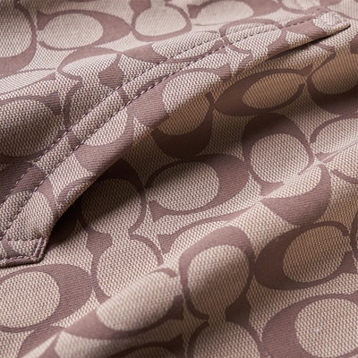 (W) COACH 女士字母标志印花棕色休闲连帽夹克。 C8773-E7V Purchase (W) COACH 女士字母标志印花棕色休闲连帽夹克。 C8773-E7V