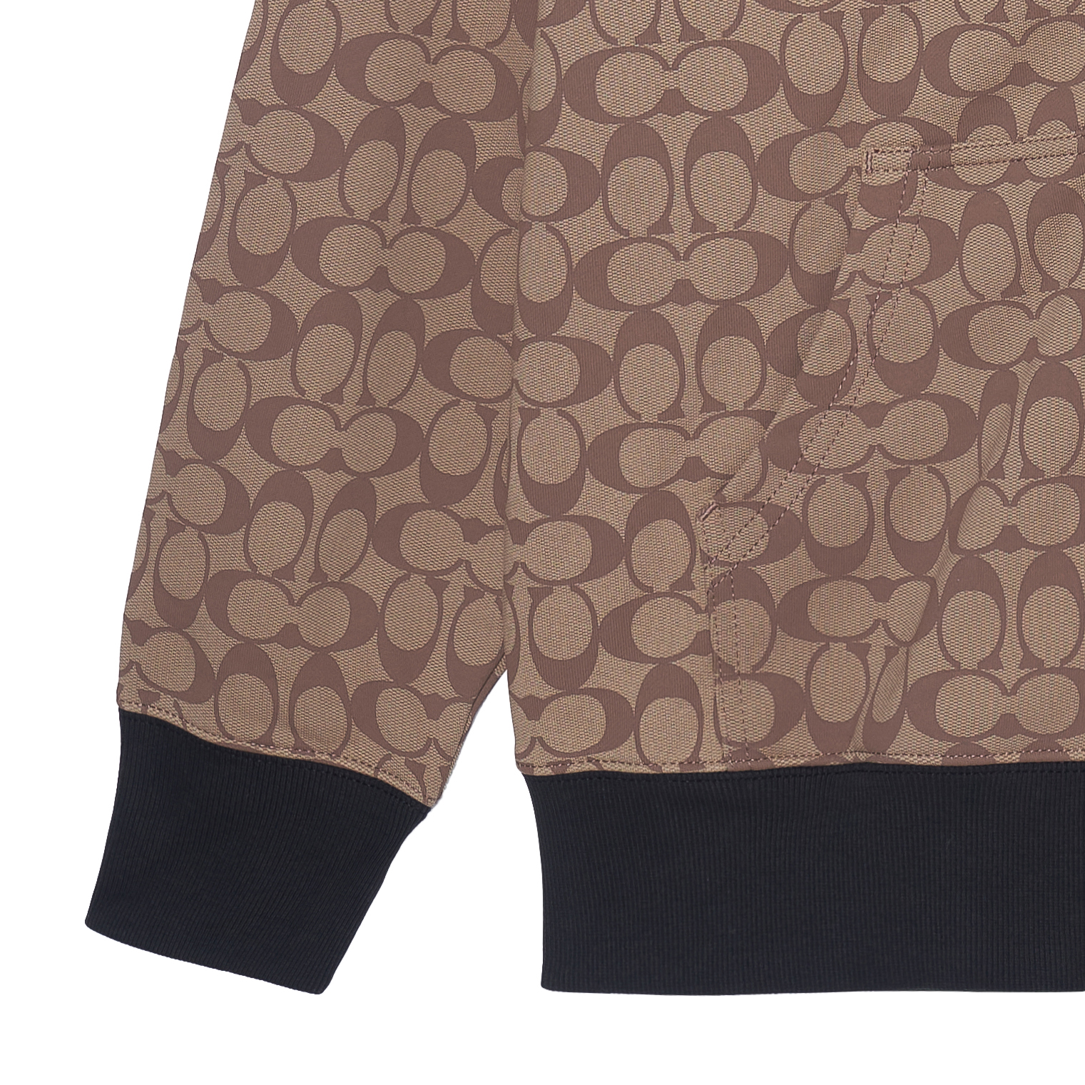 Sizing (W) COACH 女士字母标志印花棕色休闲连帽夹克。 C8773-E7V