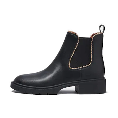(W) Coach Levy 'Black Leather Chelsea'