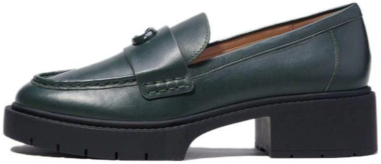 women-coach-loafer-comfort-round-toe-green-cb-990-rft