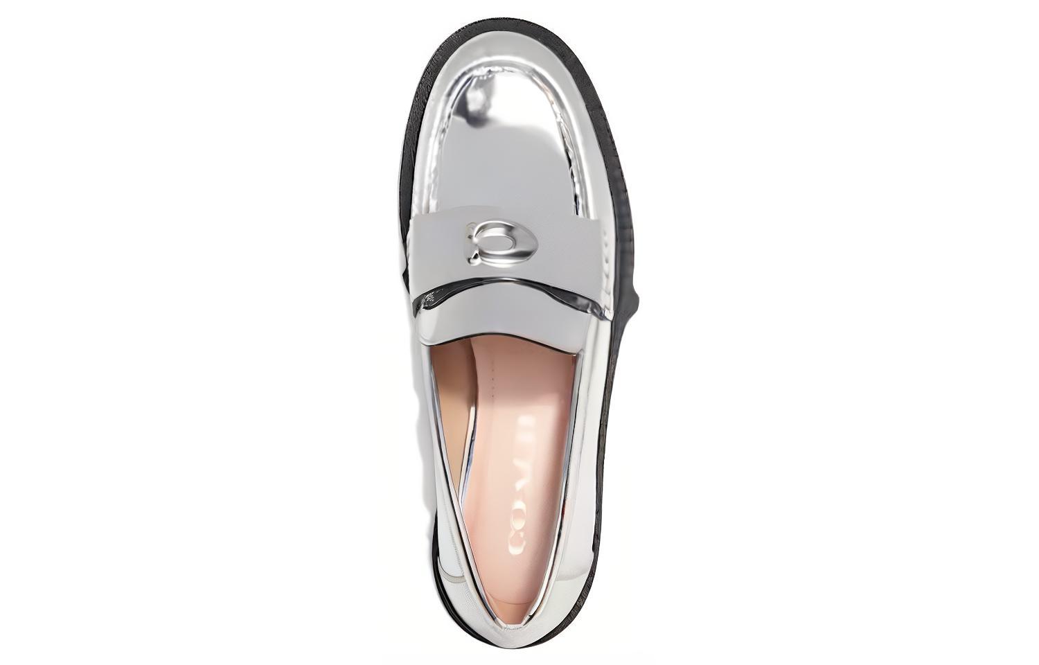 Shop (Women) Coach Loafer 'Silver Slip-On' CM753_SLV
